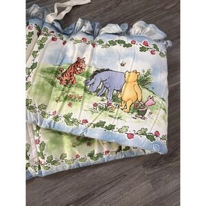 Disney Winnie the Pooh Crib Bumper Red Calliope 1997 Classic Pooh Characters